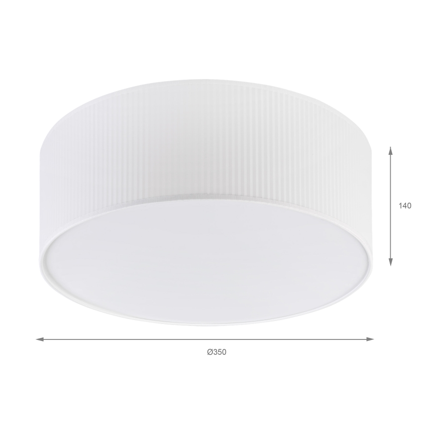 Plafonnier SIRJA PLISADO 2xE27/15W/230V Ø 35 cm blanc