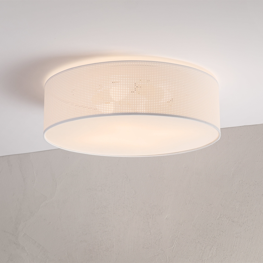 Plafonnier SIRJA PLISADO 4xE27/15W/230V Ø 45 cm blanc