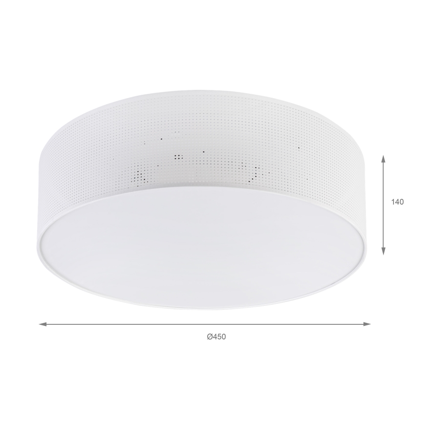 Plafonnier SIRJA PLISADO 4xE27/15W/230V Ø 45 cm blanc
