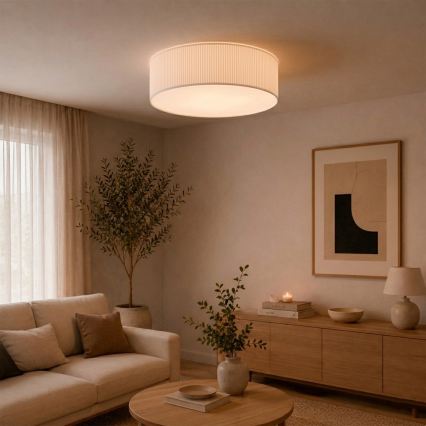 Plafonnier SIRJA PLISADO 4xE27/15W/230V Ø 45 cm blanc