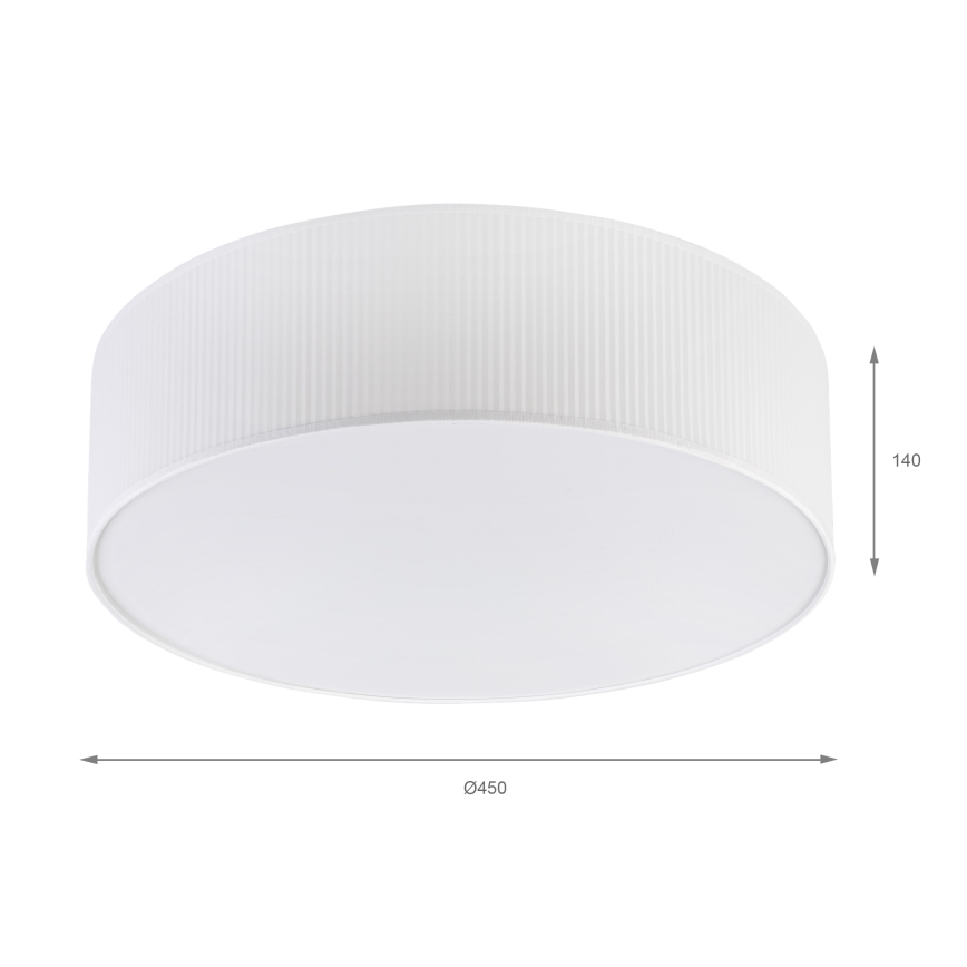 Plafonnier SIRJA PLISADO 4xE27/15W/230V Ø 45 cm blanc