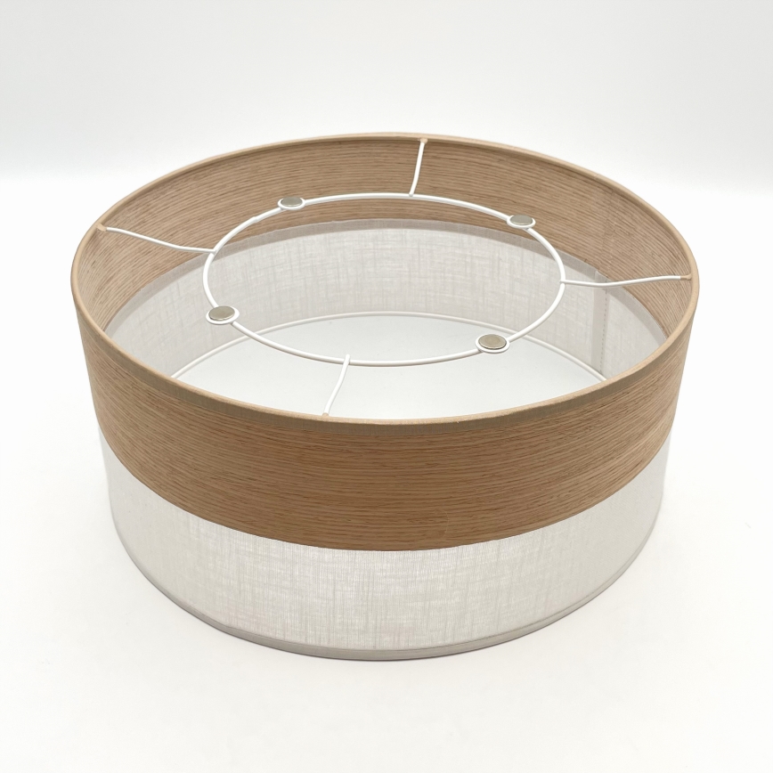 Plafonnier SIRJA WOOD 1xE27/15W/230V d. 35 cm blanc/chêne