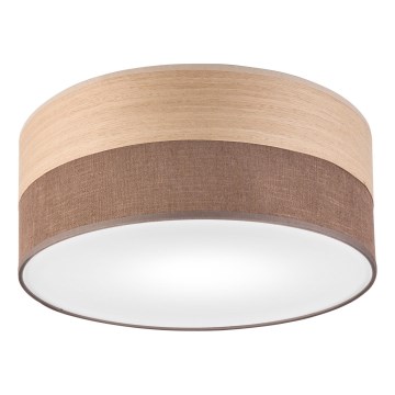 Plafonnier SIRJA WOOD 1xE27/15W/230V d. 35 cm marron/chêne