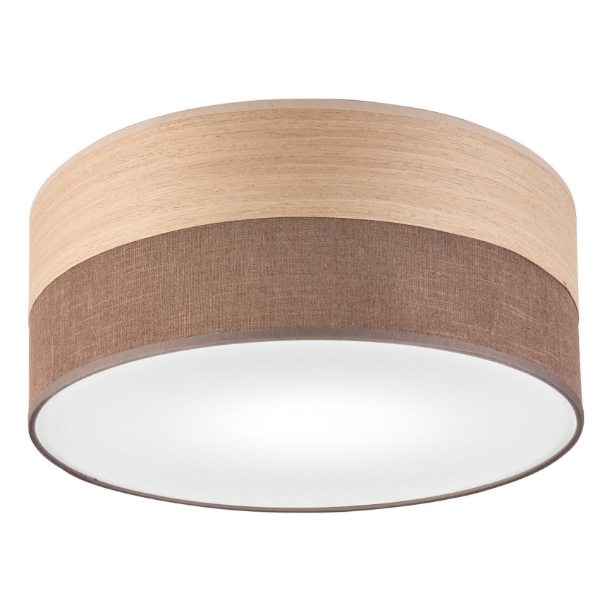 Plafonnier SIRJA WOOD 1xE27/15W/230V d. 35 cm marron/chêne