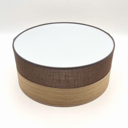 Plafonnier SIRJA WOOD 1xE27/15W/230V d. 35 cm marron/chêne