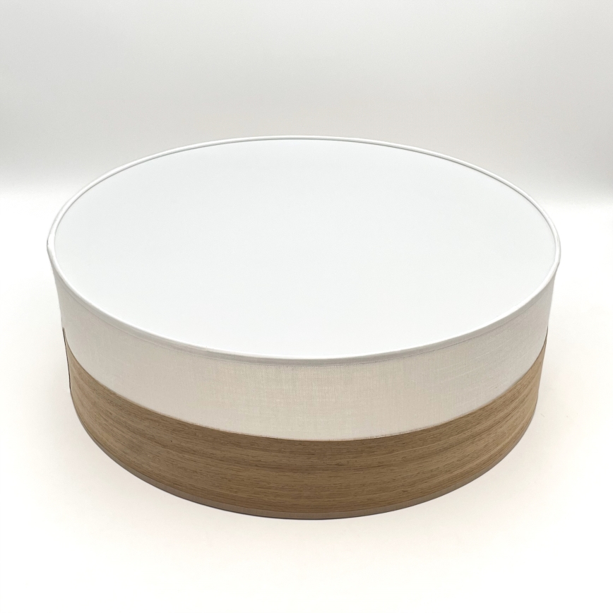 Plafonnier SIRJA WOOD 2xE27/15W/230V d. 45 cm blanc/chêne