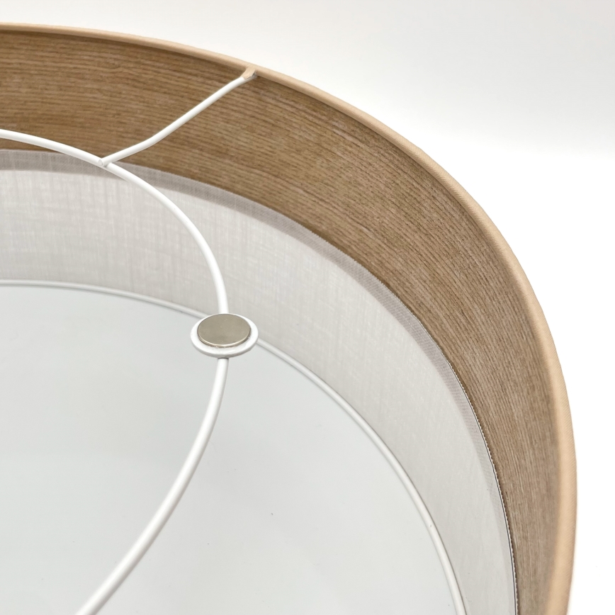 Plafonnier SIRJA WOOD 2xE27/15W/230V d. 45 cm blanc/chêne