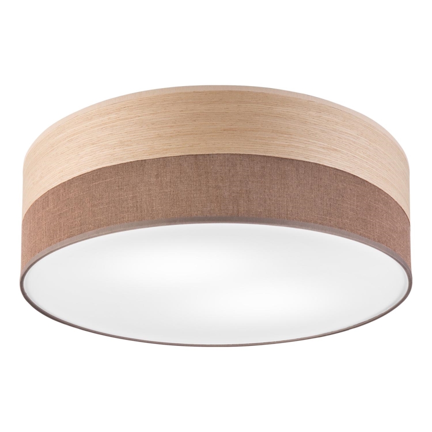 Plafonnier SIRJA WOOD 2xE27/15W/230V d. 45 cm marron/chêne