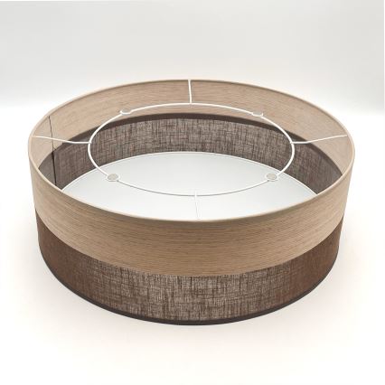 Plafonnier SIRJA WOOD 2xE27/15W/230V d. 45 cm marron/chêne