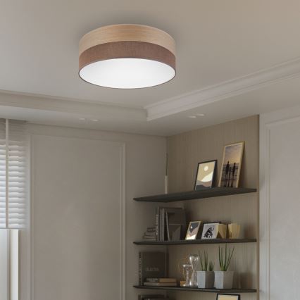 Plafonnier SIRJA WOOD LED/36W/230V d. 45 cm marron/chêne