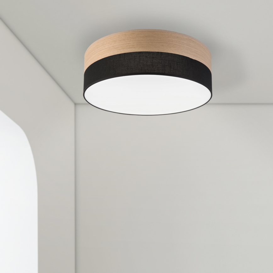 Plafonnier SIRJA WOOD LED/36W/230V d. 45 cm noir/chêne