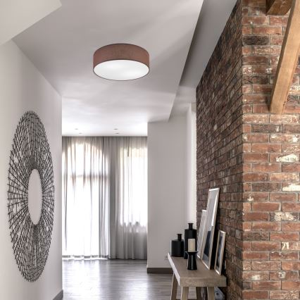 Plafonnier SIRJA — 2 × E27 (15 W), 230 V, Ø 45 cm, brun