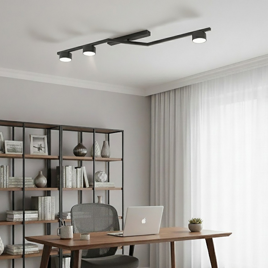 Plafonnier SKAN 3xGX53/12W/230V noir