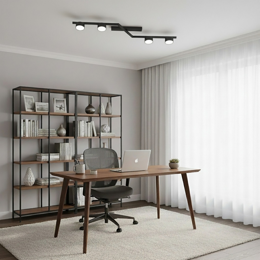 Plafonnier SKAN 4xGX53/12W/230V noir