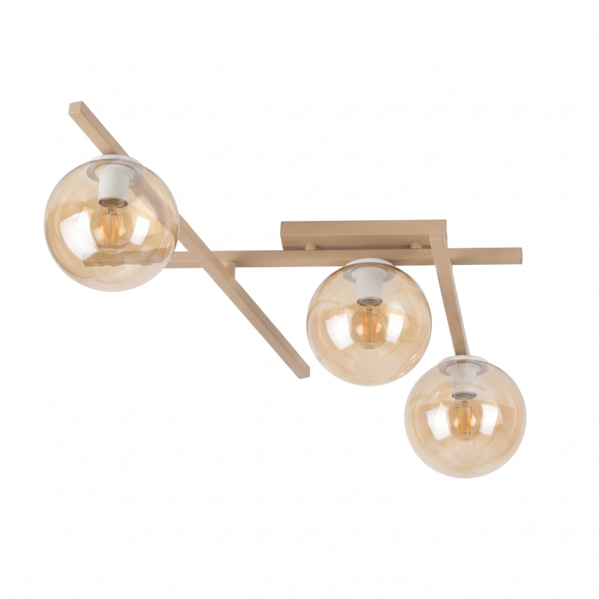 Plafonnier SMART 3xE14/10W/230V beige/beige fumé