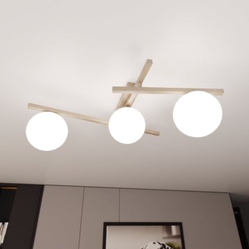 Plafonnier SMART 3xE14/10W/230V beige/blanc