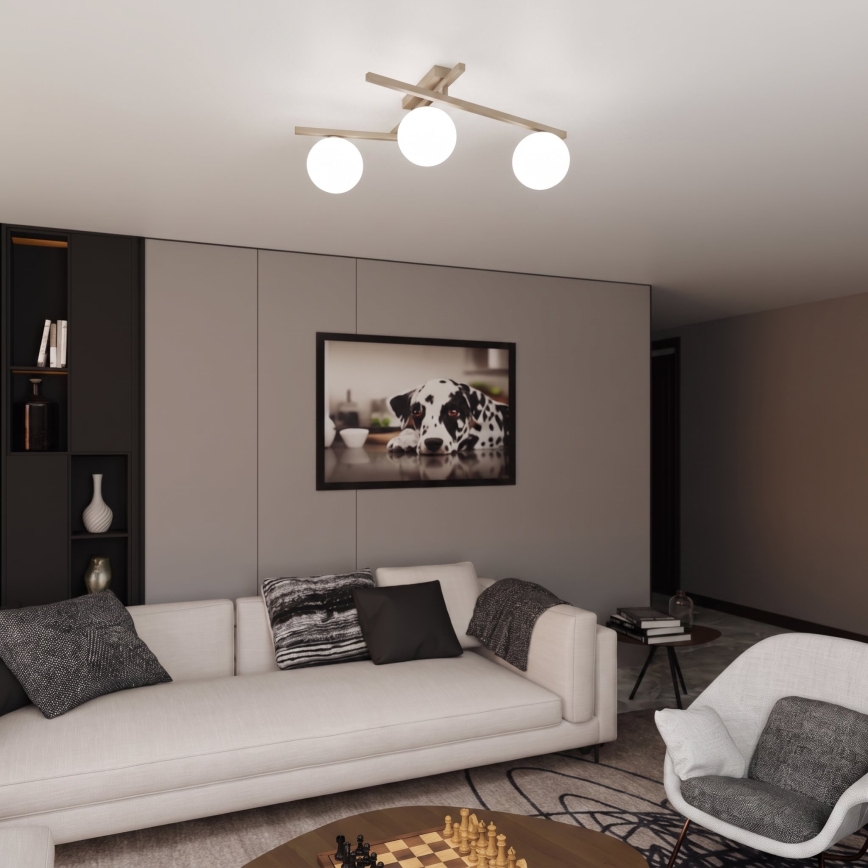 Plafonnier SMART 3xE14/10W/230V beige/blanc