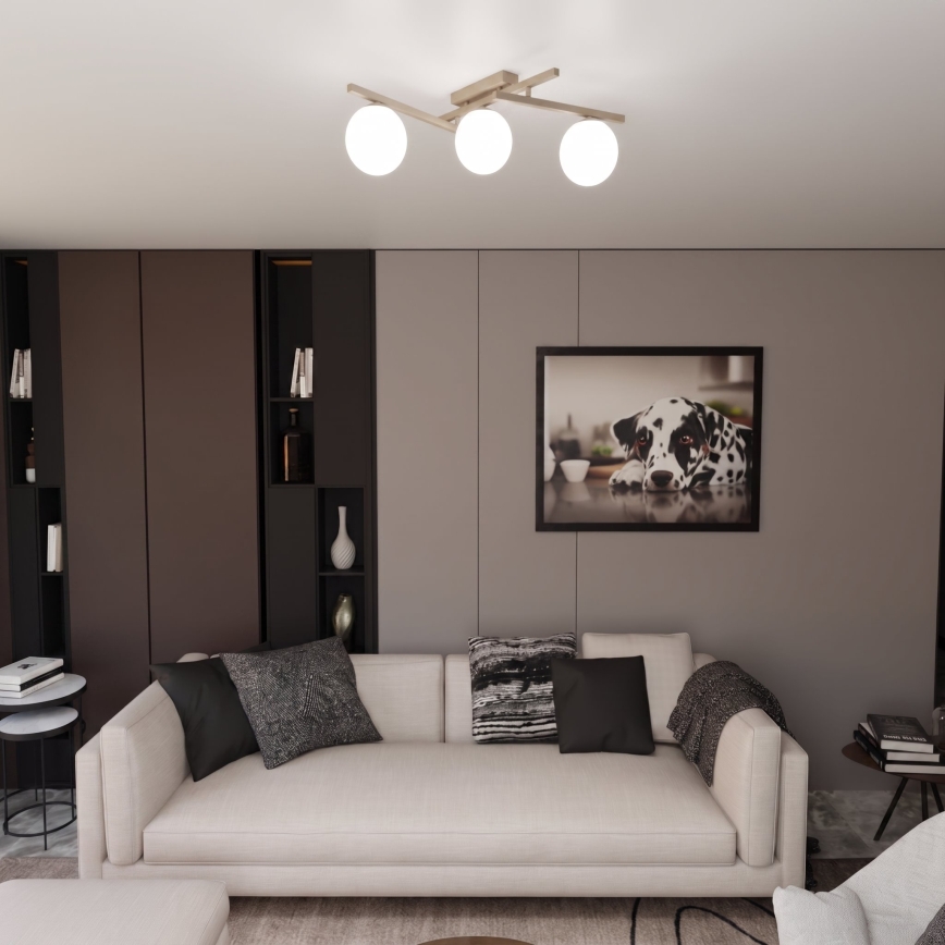 Plafonnier SMART 3xE14/10W/230V beige/blanc
