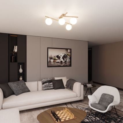 Plafonnier SMART 4xE14/10W/230V beige/blanc