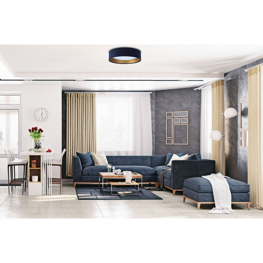 Plafonnier à intensité variable SMART GALAXY LED/36W/230V d. 55 cm 2700-6500K Wi-Fi Tuya bleu/doré + télécommande