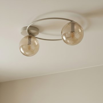 Plafonnier SOPRA 2xE14/10W/230V beige/beige fumé