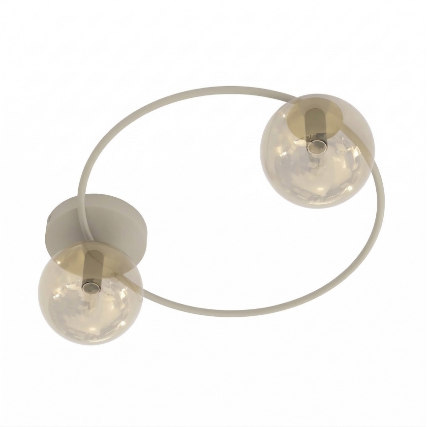 Plafonnier SOPRA 2xE14/10W/230V beige/beige fumé