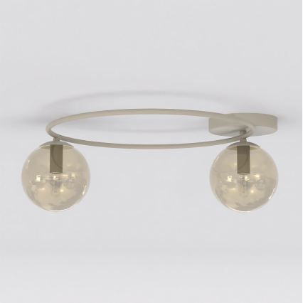 Plafonnier SOPRA 2xE14/10W/230V beige/beige fumé