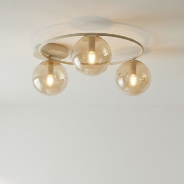 Plafonnier SOPRA 3xE14/10W/230V beige/beige fumé