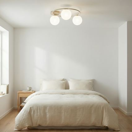 Plafonnier SOPRA 3xE14/10W/230V beige/blanc