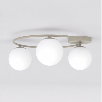 Plafonnier SOPRA 3xE14/10W/230V beige/blanc