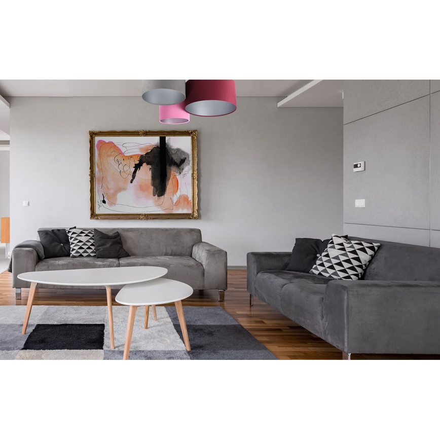 Plafonnier SPACE 3xE27/60W/230V rouge/gris/rose