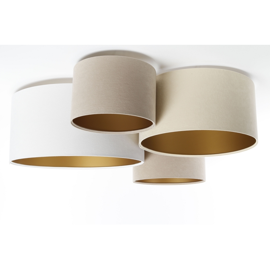 Plafonnier SPACE 4xE27/60W/230V beige/blanc/doré