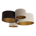 Plafonnier SPACE 4xE27/60W/230V beige/marron/doré