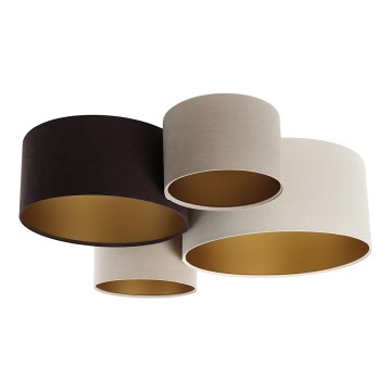 Plafonnier SPACE 4xE27/60W/230V beige/marron/doré