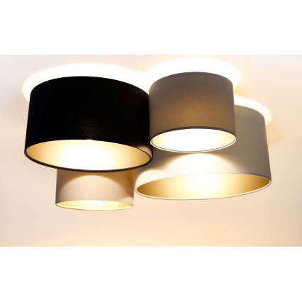 Plafonnier SPACE 4xE27/60W/230V beige/marron/doré