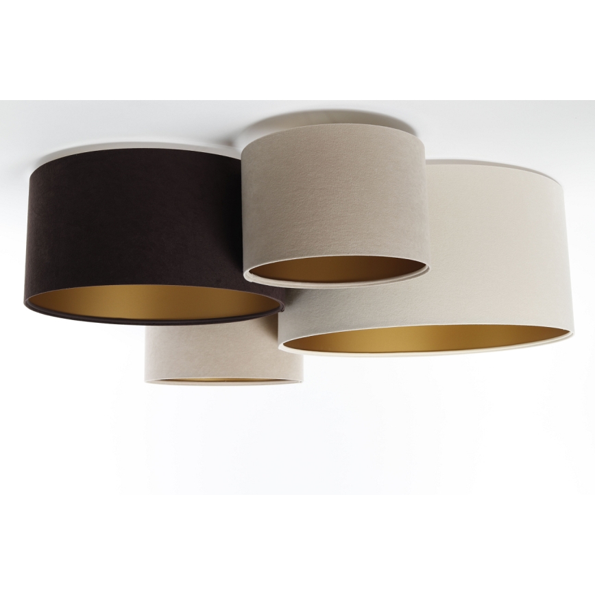 Plafonnier SPACE 4xE27/60W/230V beige/marron/doré