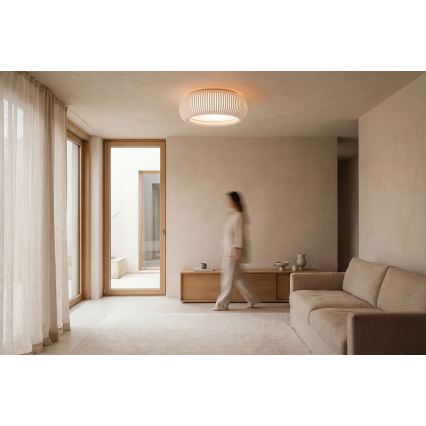 Plafonnier STRIPES 2xE27/40 W/230 V, Ø 55 cm, blanc/rose