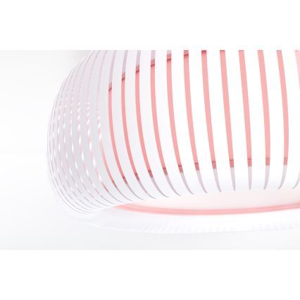 Plafonnier STRIPES 2xE27/40 W/230 V, Ø 55 cm, blanc/rose