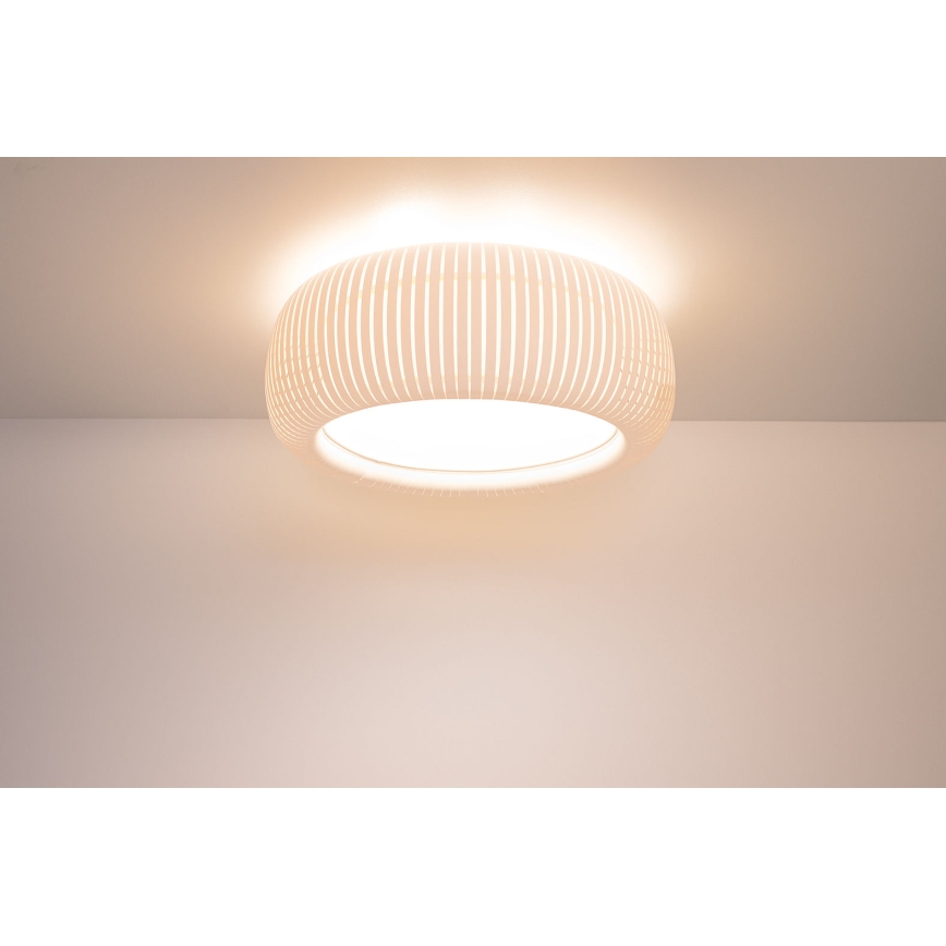Plafonnier STRIPES 2xE27/40W/230V Ø 55 cm blanc/crème