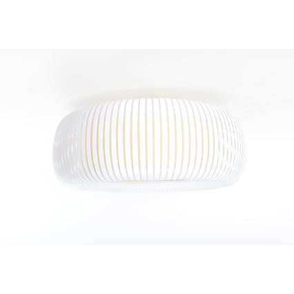 Plafonnier STRIPES 2xE27/40W/230V Ø 55 cm blanc/crème