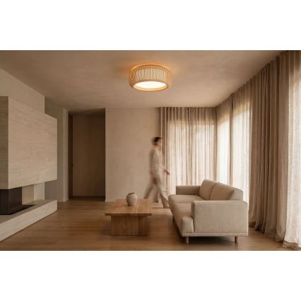 Plafonnier STRIPES 2xE27/40W/230V Ø 55 cm crème/blanc