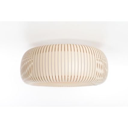 Plafonnier STRIPES 2xE27/40W/230V Ø 55 cm crème/blanc
