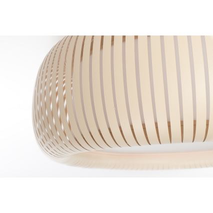 Plafonnier STRIPES 2xE27/40W/230V Ø 55 cm crème/blanc