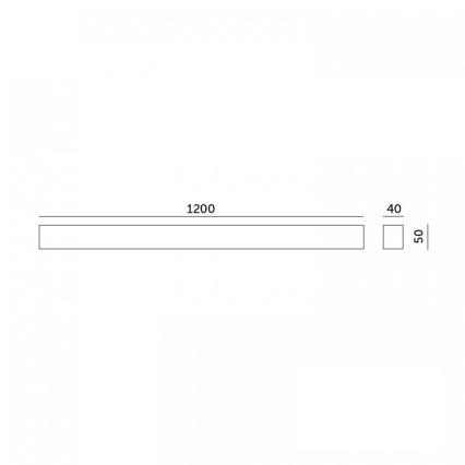 Luminaire LED KOLINE, montage en saillie ou en suspension, 40 W, 230 V, 3000/4000/6500 K, 120 cm, noir