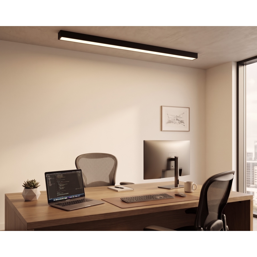 Plafonnier/suspension LED sur câble, 44 W, 230 V, 3000 K, 120 cm, noir