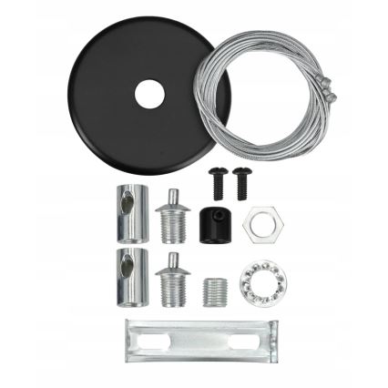 Plafonnier/suspension LED sur câble, 44 W, 230 V, 3000 K, 120 cm, noir