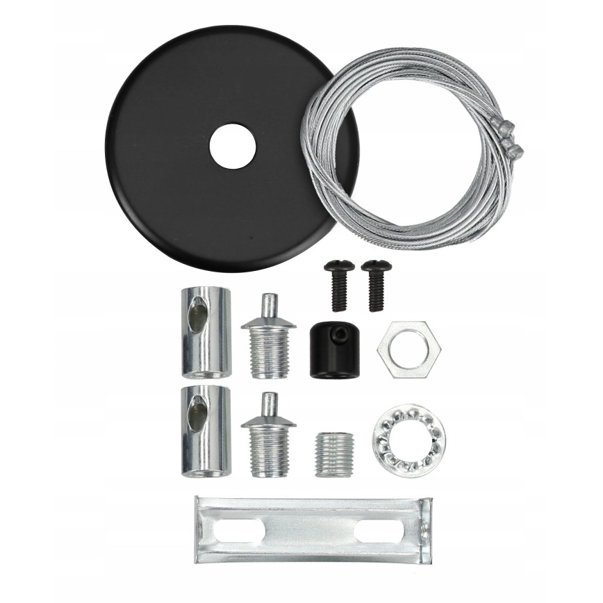 Plafonnier/suspension LED sur câble, 44 W, 230 V, 3000 K, 120 cm, noir