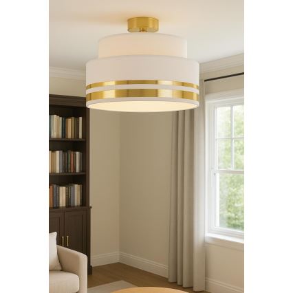 Plafonnier TAMI 1xE27/60W/230V beige/doré