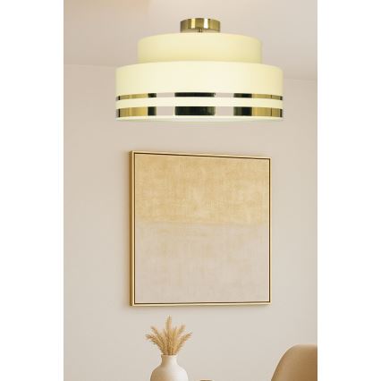 Plafonnier TAMI 1xE27/60W/230V beige/doré
