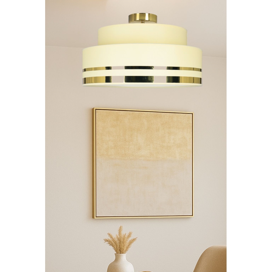 Plafonnier TAMI 1xE27/60W/230V beige/doré